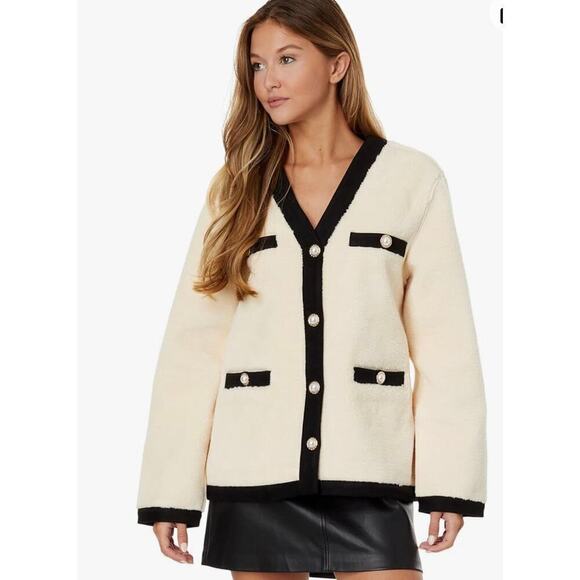 Anthropologie English Factory Woman Shearing Jacket with Buttons, Size M… - Picture 2 of 12